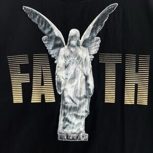 Black Keys Faith Concert T Shirt Adult S Black Short Sleeve Embroidered Patch